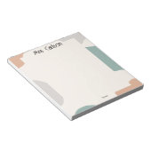 Bloc-notes pour enseignant aux couleurs pastel boh (Incliné)