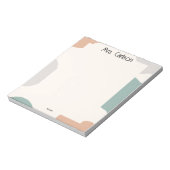 Bloc-notes pour enseignant aux couleurs pastel boh (Tourné)