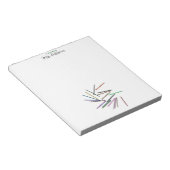 Bloc-notes pour enseignant aux crayons de couleur (Incliné)