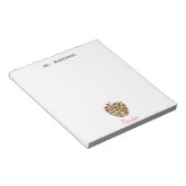 Bloc-notes pour enseignant de Giraffe Print Apple (Incliné)