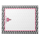 Bloc-notes pour enseignant Houndstooth & Pink (Devant)