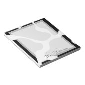 Bloc-notes pour enseignant noir et blanc (Incliné)