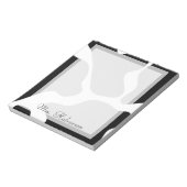 Bloc-notes pour enseignant noir et blanc (Tourné)