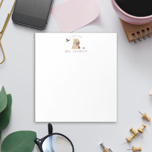 Bloc-notes pour enseignant personnalisé Fleur sauv