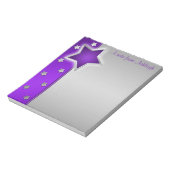 Bloc-notes pour étoiles d'argent et de violet (Tourné)