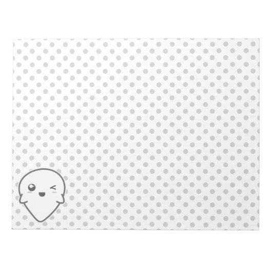 Bloc-notes pour fantôme Kawaii Winking (Devant)