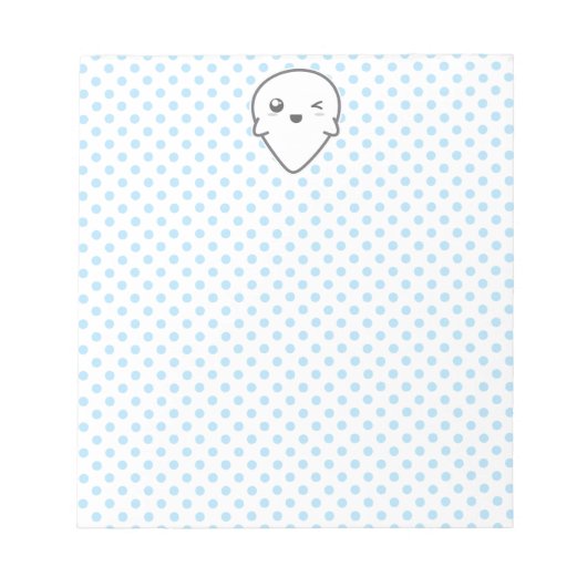 Bloc-notes pour fantôme Kawaii Winking (Devant)