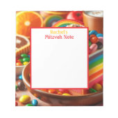 Bloc-notes pour filles de note de Mitzvah de gâtea (Devant)