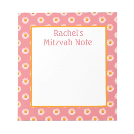 Bloc-notes pour filles pour les notes de Mitzvah a (Devant)
