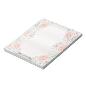 Bloc-notes pour fleurs de pivoine aquarelle (Tourné)