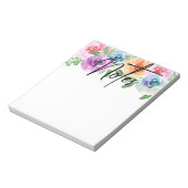 Bloc-notes pour fleurs florales aquarelle (Tourné)