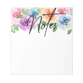 Bloc-notes pour fleurs florales aquarelle (Devant)