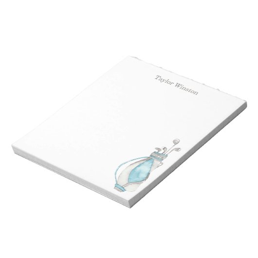 Bloc-notes pour golf aquarelle (Tourné)