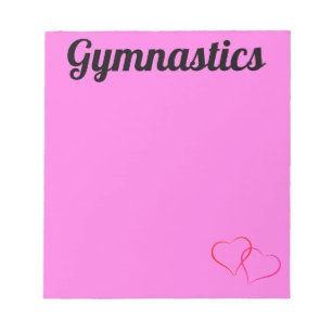 Bloc-notes pour gymnastique rose chaud