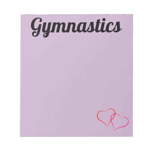 Bloc-notes pour gymnastique violette (Devant)