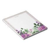 Bloc-notes pour illustrations florales violettes l (Incliné)
