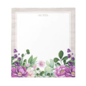 Bloc-notes pour illustrations florales violettes l (Devant)