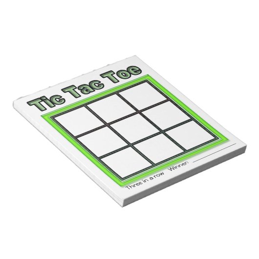 Bloc-notes pour jeu Tac Tac Vert (Incliné)