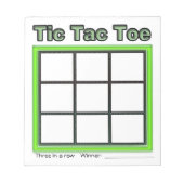 Bloc-notes pour jeu Tac Tac Vert (Devant)