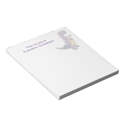 Bloc-notes pour jouets Rex Dinosaur gris mou Tyran (Incliné)