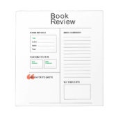 Bloc-notes pour la révision du livre (Devant)