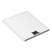 Bloc-notes pour la visite du chat noir mignon (Incliné)