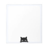 Bloc-notes pour la visite du chat noir mignon (Devant)