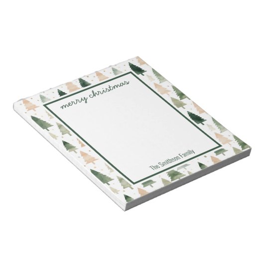 Bloc-notes pour l'Aquarelle de Noël (Incliné)