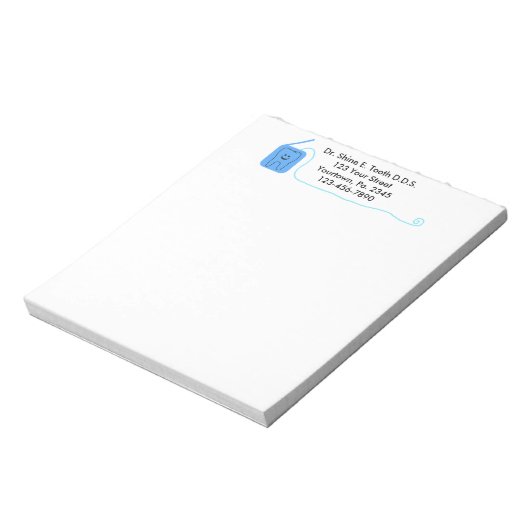 Bloc-notes pour le bureau dentaire (Tourné)