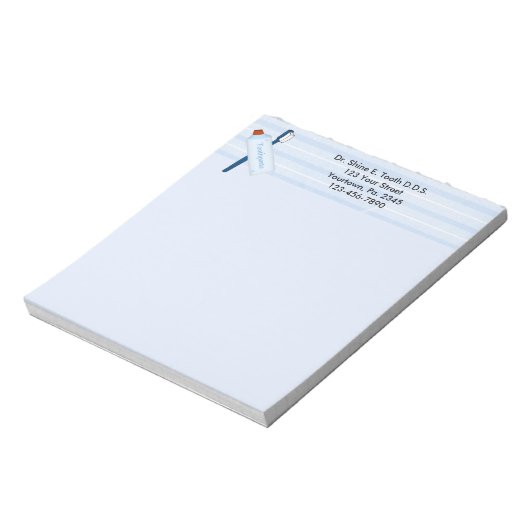 Bloc-notes pour le bureau dentaire (Tourné)