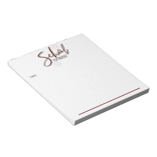 Bloc-notes pour le bureau du psychologue de l'écol (Incliné)