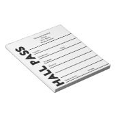 Bloc-notes pour le laissez-passer de la salle d'éc (Incliné)