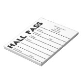 Bloc-notes pour le laissez-passer de la salle d'éc (Tourné)