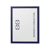 Bloc-notes pour le logo de l'entreprise Navy Blue (Tourné)