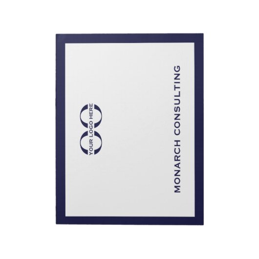 Bloc-notes pour le logo de l'entreprise Navy Blue (Tourné)