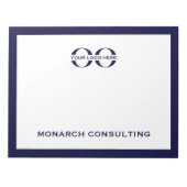 Bloc-notes pour le logo de l'entreprise Navy Blue (Devant)