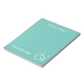 Bloc-notes pour le logo stéthoscope Médicale pour (Tourné)