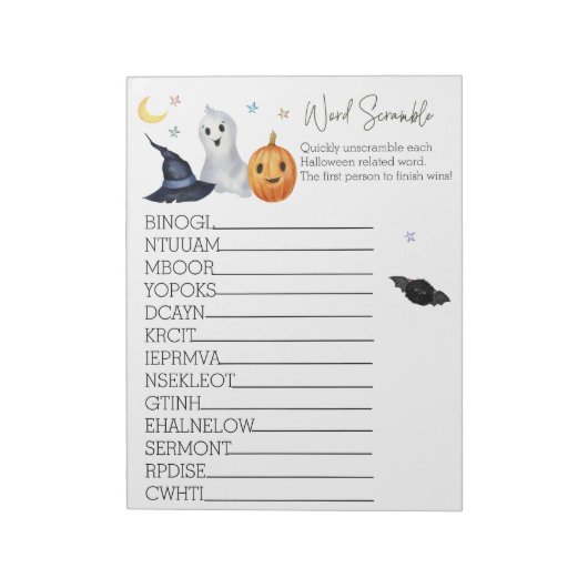 Bloc-notes pour le mot-clé baby shower Halloween G (Tourné)