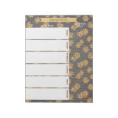 Bloc-notes pour le planificateur de repas et la li (Tourné)