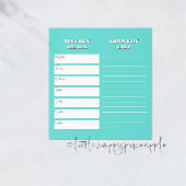 Bloc-notes pour le planificateur de repas hebdomad