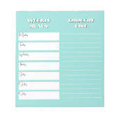 Bloc-notes pour le planificateur de repas hebdomad (Devant)