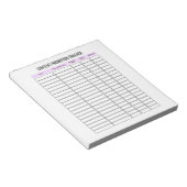 Bloc-notes pour le suivi de la promotion de conten (Incliné)