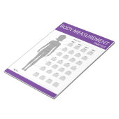 Bloc-notes pour le suivi des mesures corporelles (Incliné)
