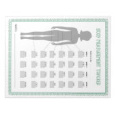 Bloc-notes pour le suivi des mesures corporelles (Devant)