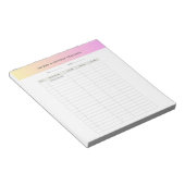 Bloc-notes pour le suivi des revenus et des dépens (Incliné)