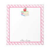 Bloc-notes pour l'enseignant Retour à l'école rose (Devant)