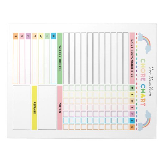 Bloc-notes pour les enfants avec récompenses (Devant)