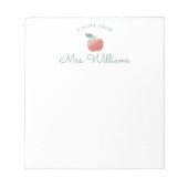 Bloc-notes pour les enseignants d'Apple couleur ro (Devant)