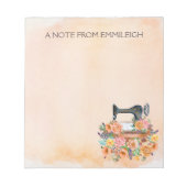 Bloc-notes pour les fleurs de machine à coudre ant (Devant)