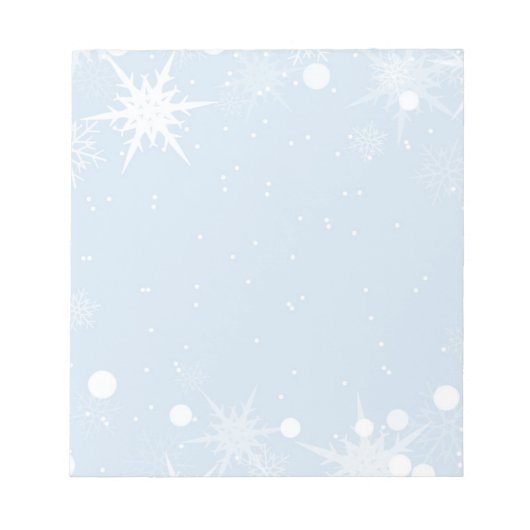 Bloc-notes pour les flocons de neige de Noël (Devant)